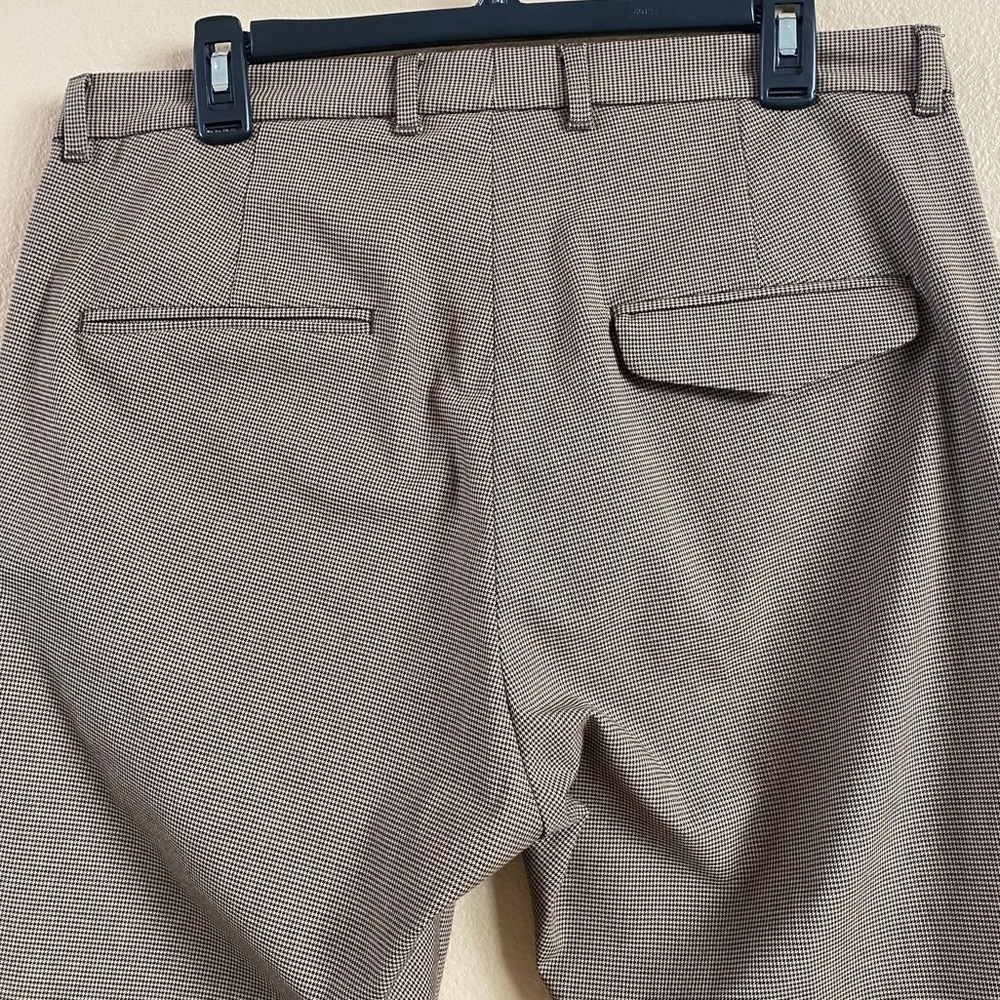 HOPE Womens Size 8 Brown Black Houndstooth Krissy Edit Cropped Relaxed Trousers‎ - Picture 4 of 11